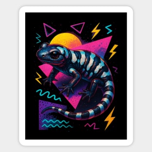 Retro Neon Marbled Salamander Magnet
